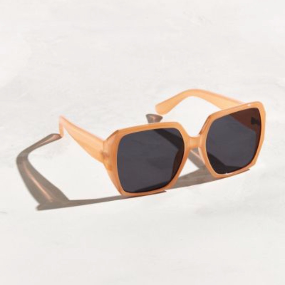 NEW Square Oversized Sunglasses Coral